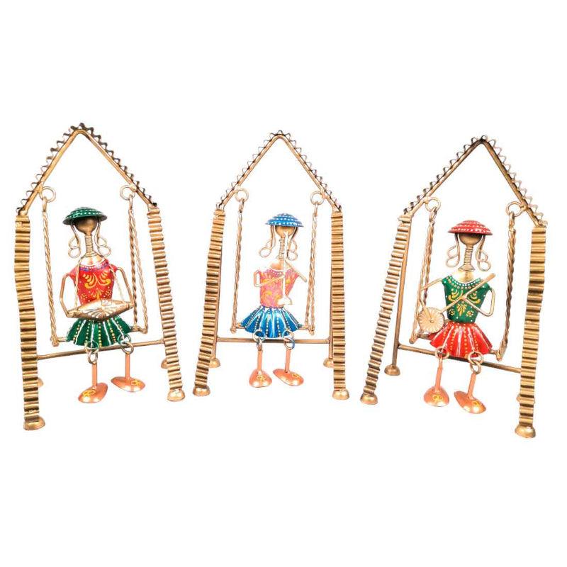 Buy Jhula Dheera Showpiece - Set Of Three Showpieces from Vaaree