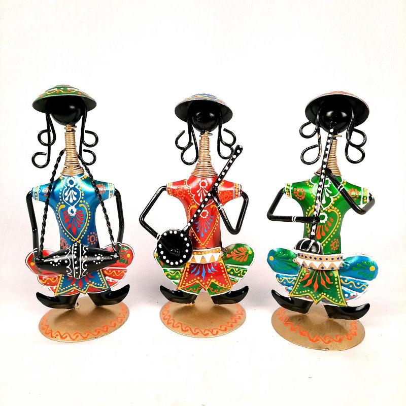 Buy Jimava Tribal Musical Showpiece - Set Of Three Showpieces from Vaaree