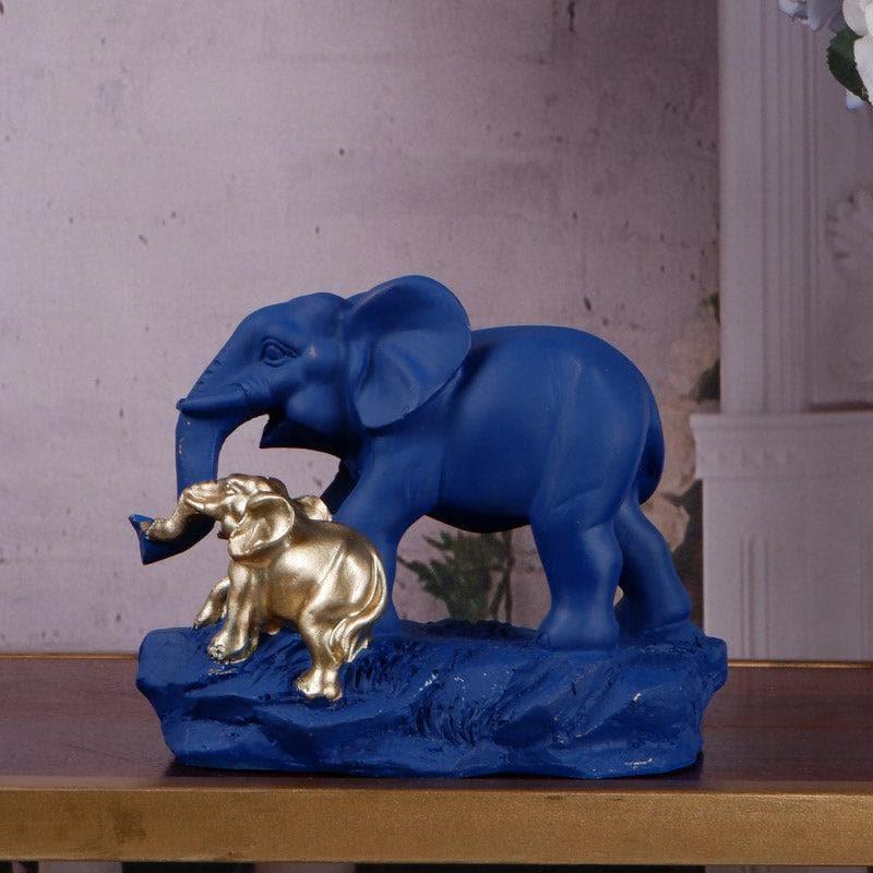 Buy Jumbo Walk Showpiece - Blue & Gold Showpieces from Vaaree