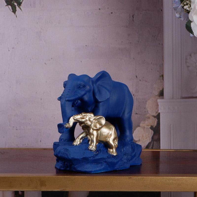 Buy Jumbo Walk Showpiece - Blue & Gold Showpieces from Vaaree