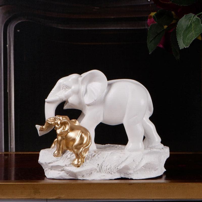 Buy Jumbo Walk Showpiece - White & Gold Showpieces from Vaaree