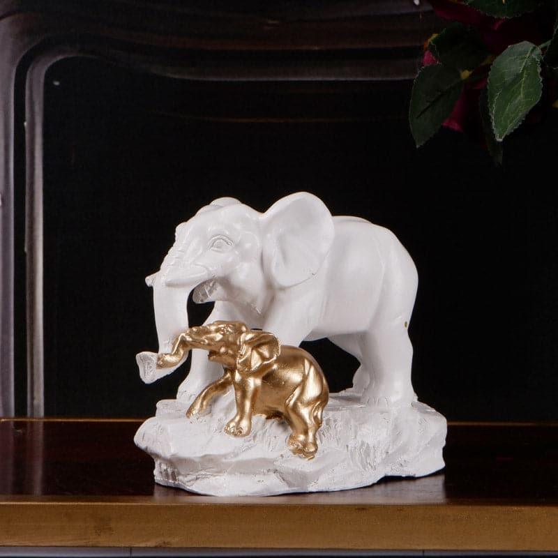 Buy Jumbo Walk Showpiece - White & Gold Showpieces from Vaaree