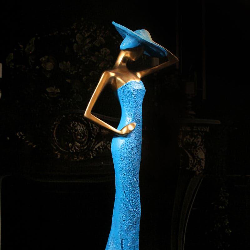 Buy Lady Pose Showpiece - Blue Showpieces from Vaaree