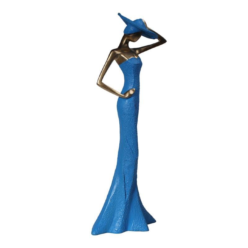 Buy Lady Pose Showpiece - Blue Showpieces from Vaaree