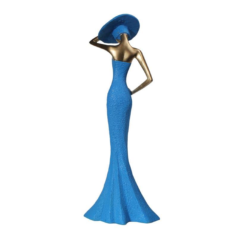 Buy Lady Pose Showpiece - Blue Showpieces from Vaaree