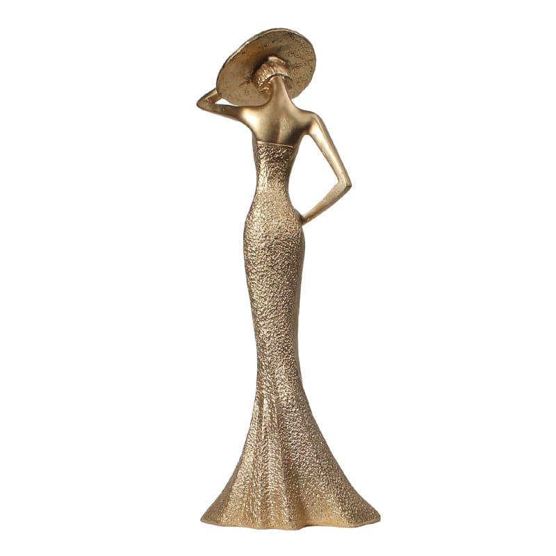 Buy Lady Pose Showpiece - Golden Showpieces from Vaaree