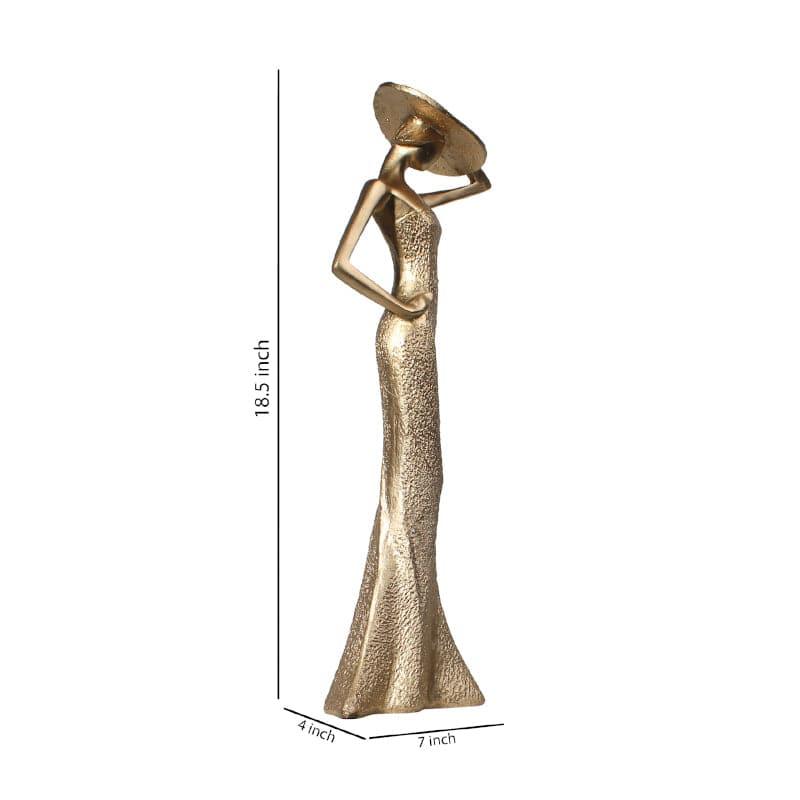 Buy Lady Pose Showpiece - Golden Showpieces from Vaaree