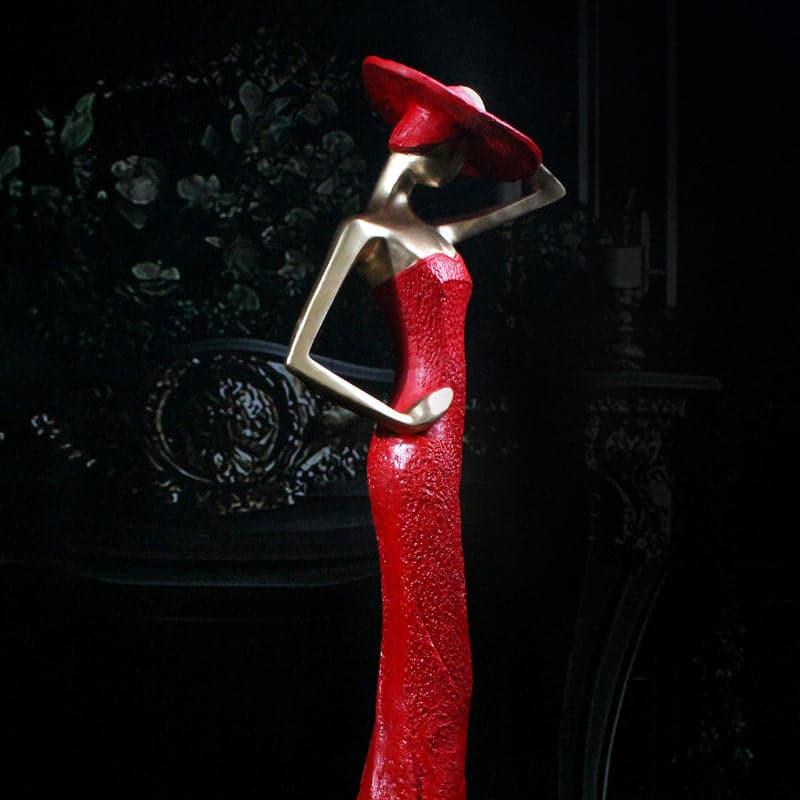 Showpieces - Lady Pose Showpiece - Red