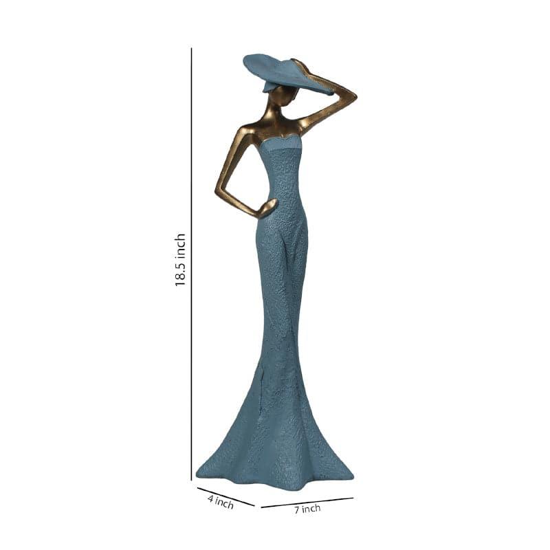 Buy Lady Pose Showpiece - Silver Showpiece from Vaaree