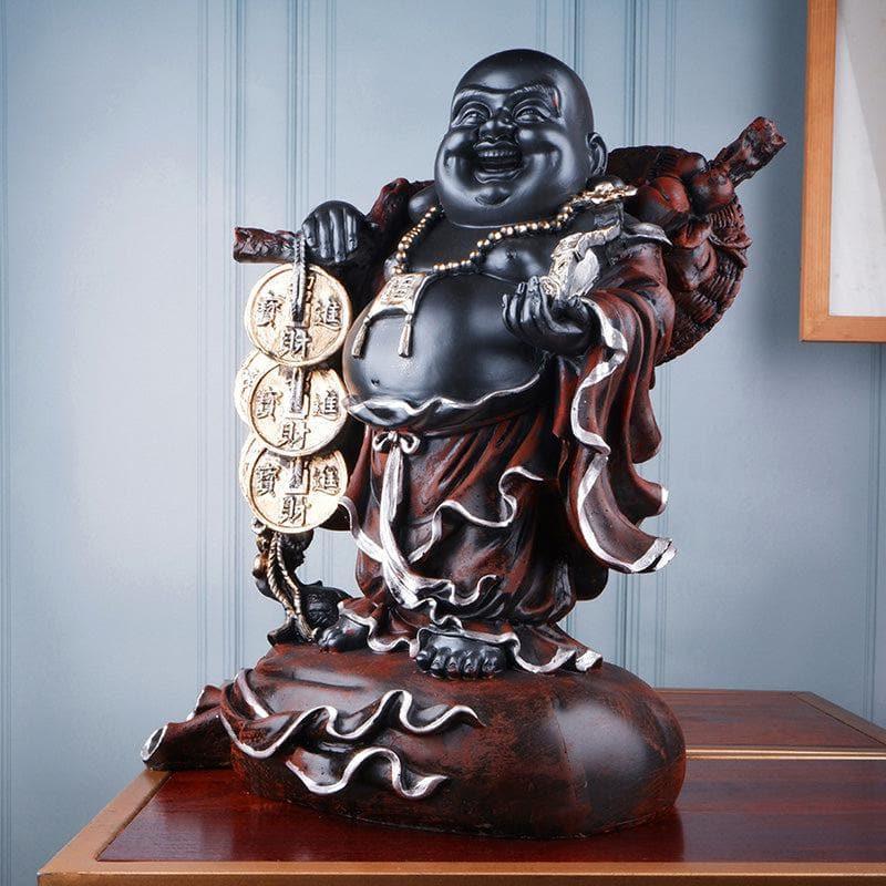 Buy Laughing Budha Showpiece - Black Showpieces from Vaaree