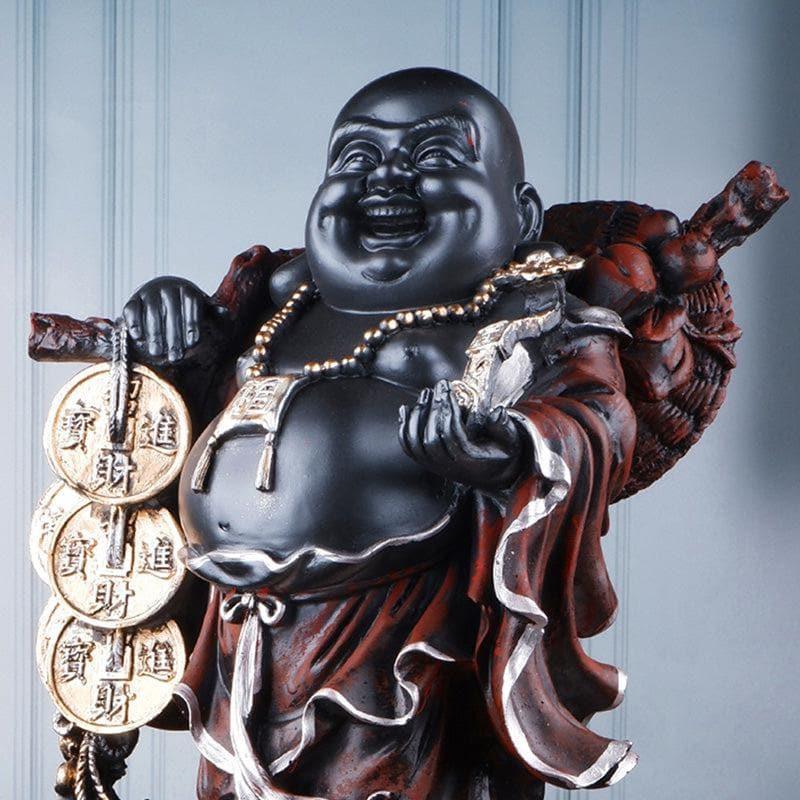 Buy Laughing Budha Showpiece - Black Showpieces from Vaaree