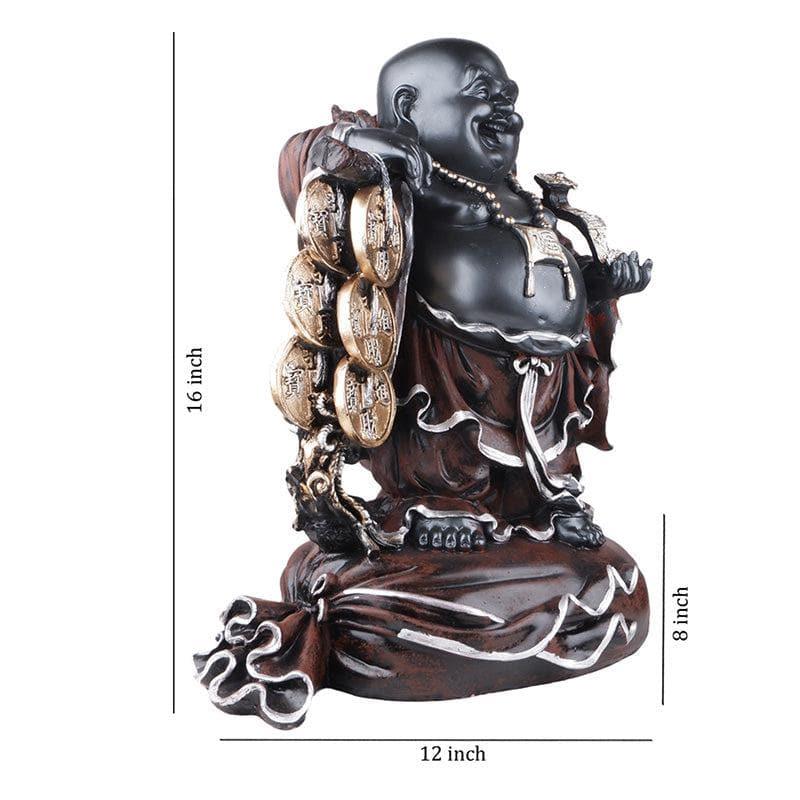 Buy Laughing Budha Showpiece - Black Showpieces from Vaaree