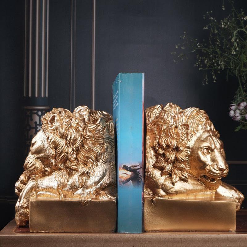 Buy Leo Luxe Book Ends - Golden Showpieces from Vaaree