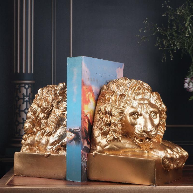 Buy Leo Luxe Book Ends - Golden Showpieces from Vaaree