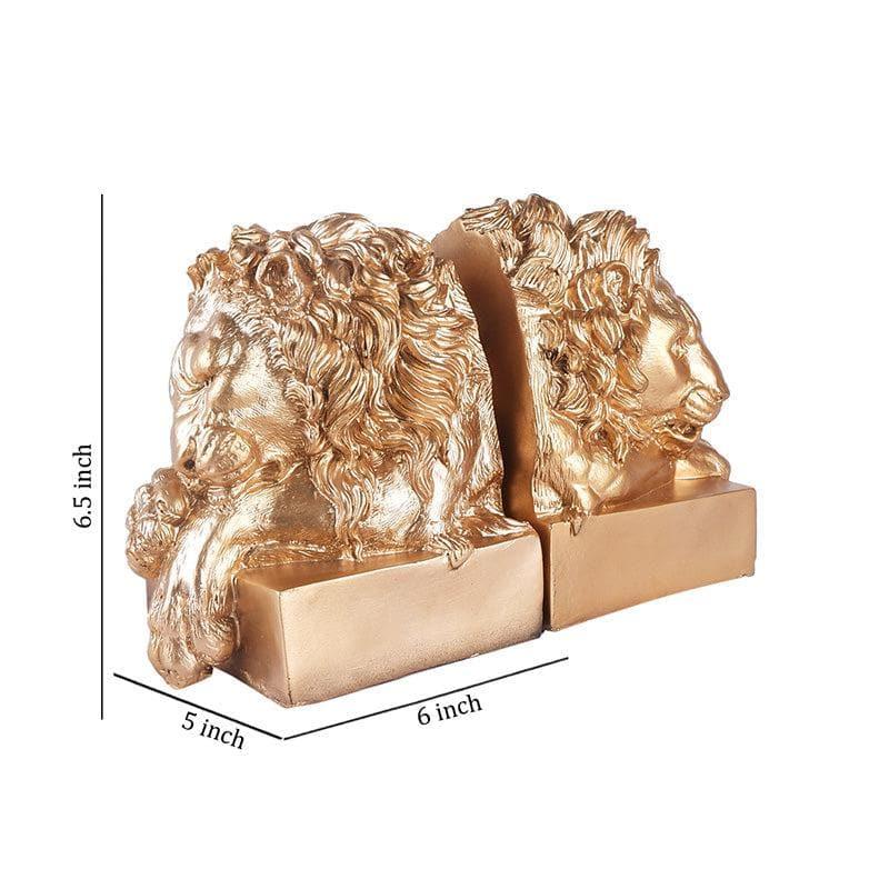 Buy Leo Luxe Book Ends - Golden Showpieces from Vaaree