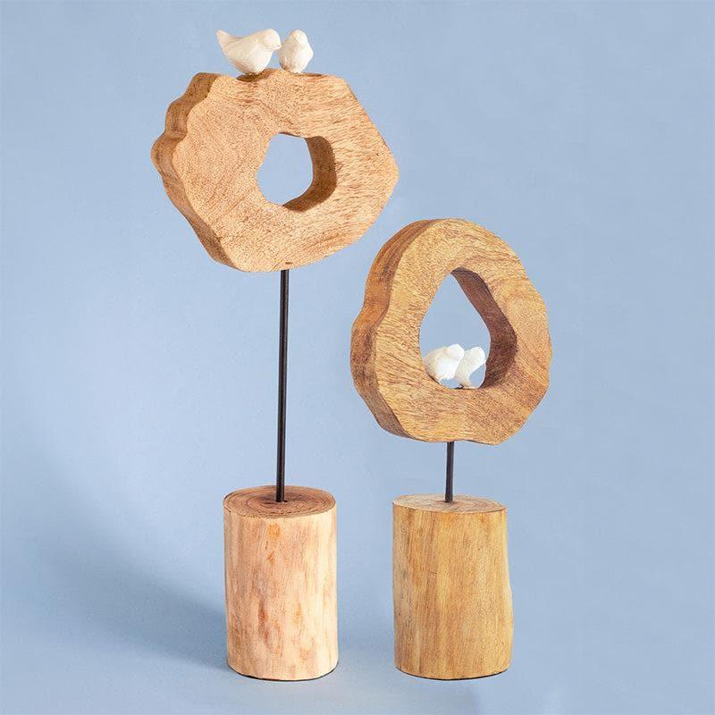 Buy Little Birdies Wooden Showpiece Showpieces from Vaaree