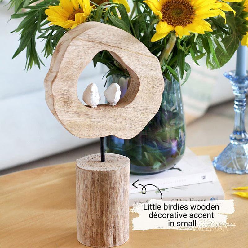 Buy Little Birdies Wooden Showpiece Showpieces from Vaaree