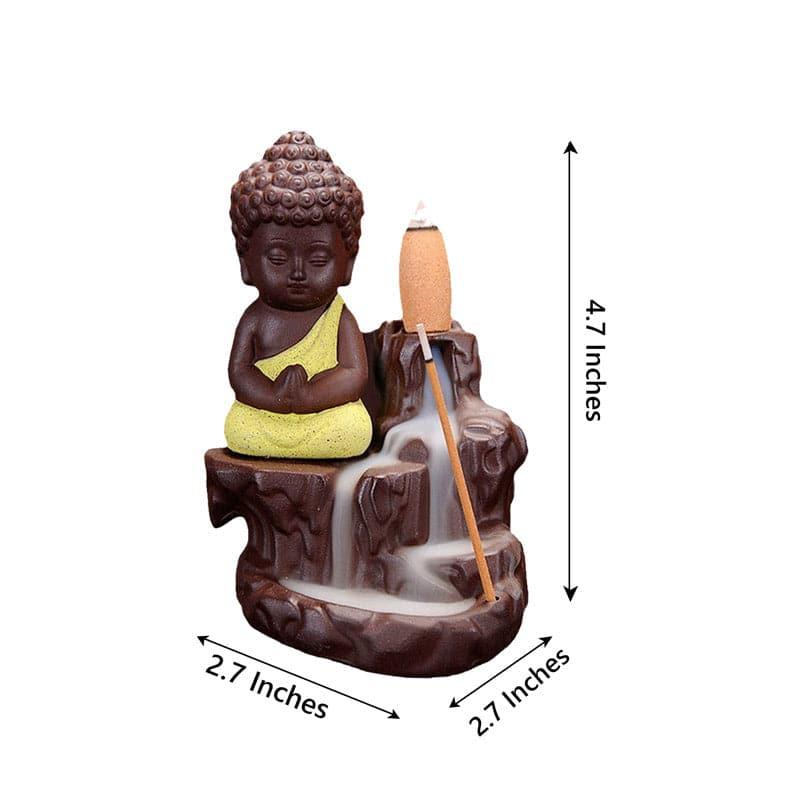 Showpieces - Little Budha Smoke Fountain - Yellow