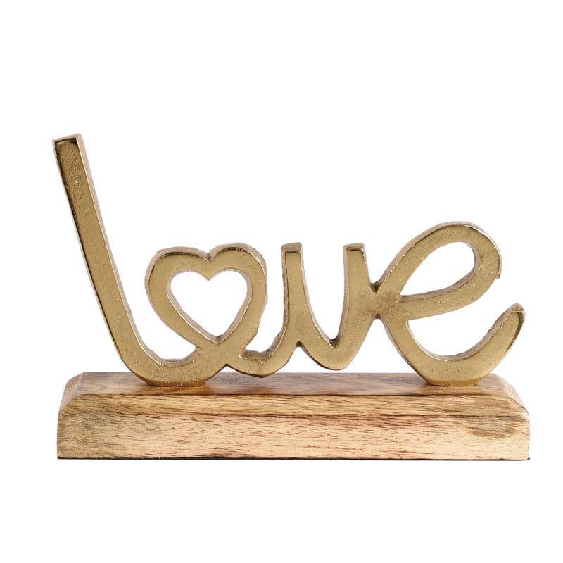 Buy Love Loop Typography Showpiece - Gold Showpieces from Vaaree