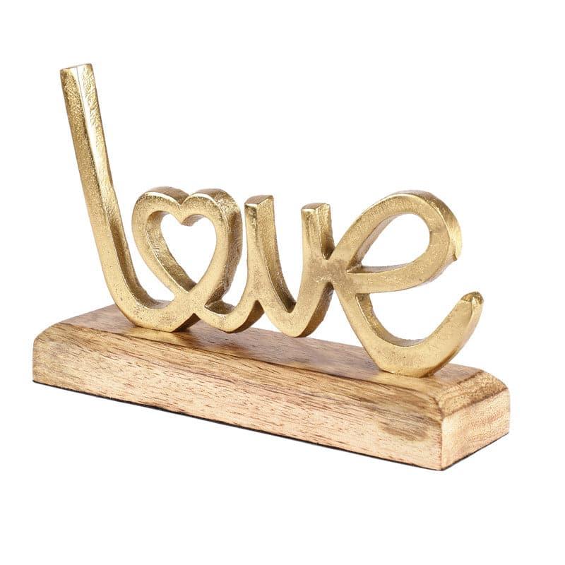 Showpieces - Love Loop Typography Showpiece - Gold