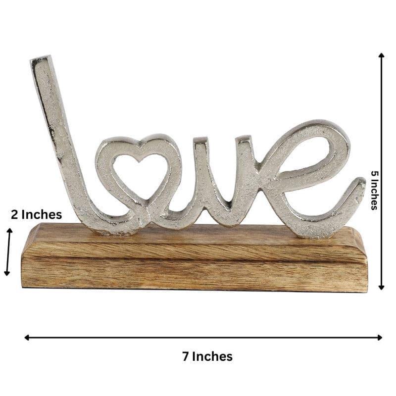 Buy Love Loop Typography Showpiece - Silver Showpiece from Vaaree