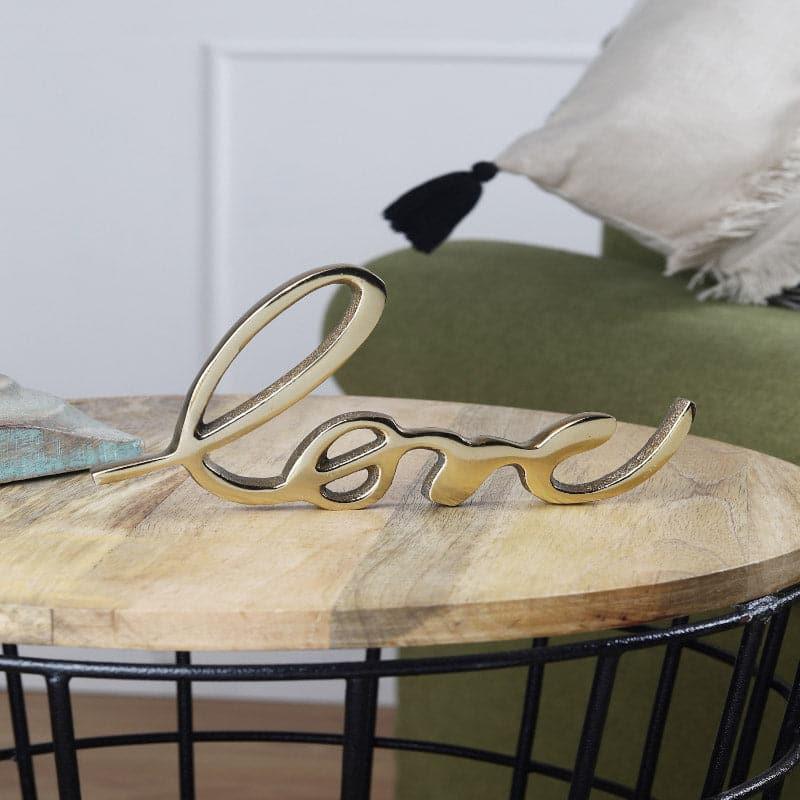 Buy Love Lore Typography Showpiece - Gold Showpiece from Vaaree