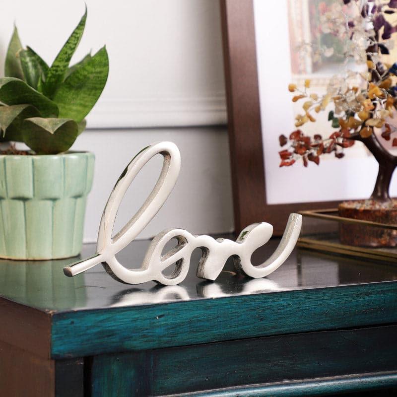 Buy Love Lore Typography Showpiece - Silver Showpieces from Vaaree