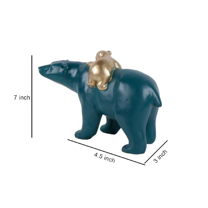 Buy Mama Bear Showpiece - Green & Gold Showpieces from Vaaree