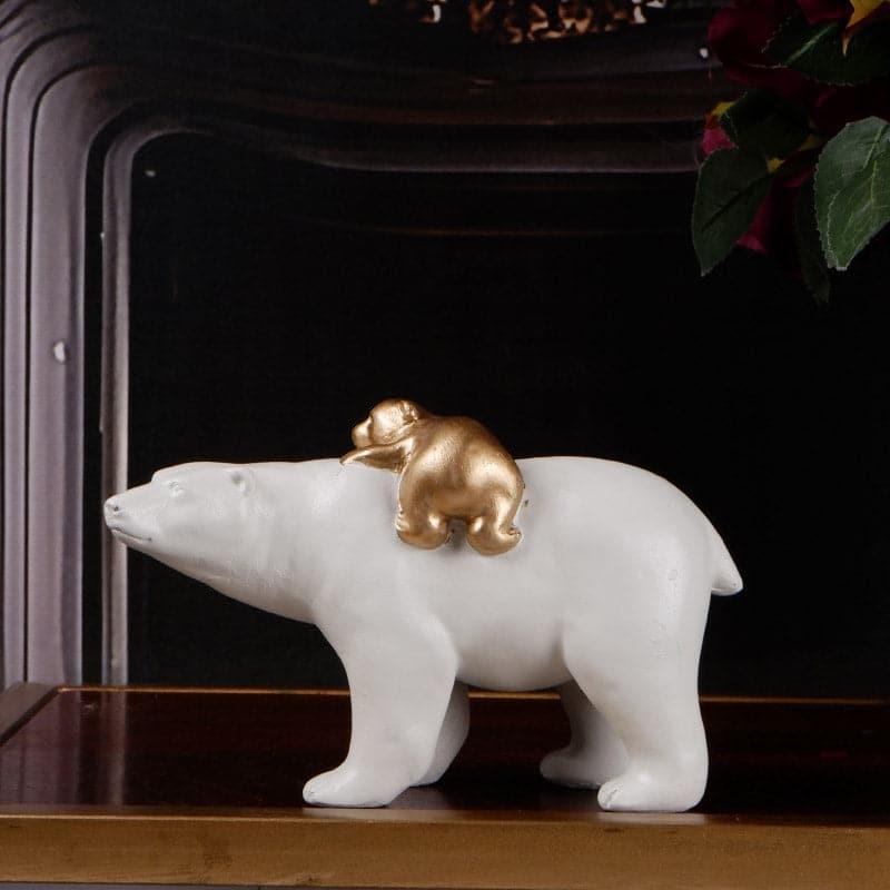 Showpieces - Mama Bear Showpiece - White & Gold