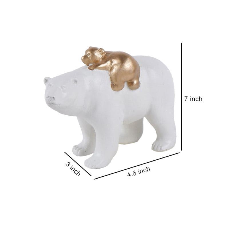 Showpieces - Mama Bear Showpiece - White & Gold