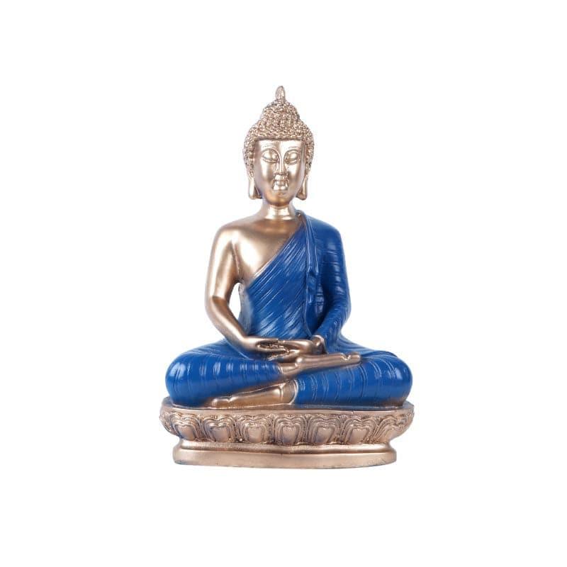 Buy Mangala Buddha Showpiece - Blue Showpieces from Vaaree