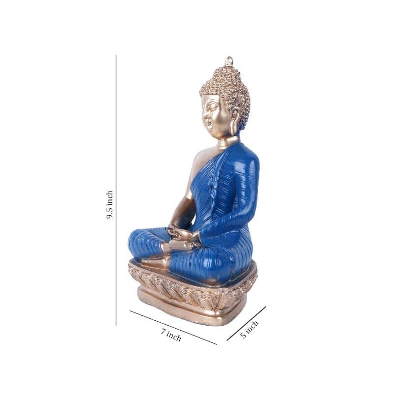 Buy Mangala Buddha Showpiece - Blue Showpieces from Vaaree