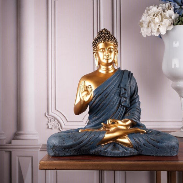 Showpieces - Meditative Aura Buddha Showpiece - Blue