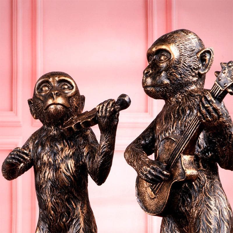 Buy Monkey Musical Showpiece - Set Of Two Showpieces from Vaaree