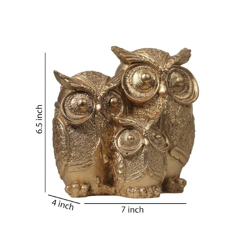 Buy Owl Town Showpiece - Gold Showpieces from Vaaree