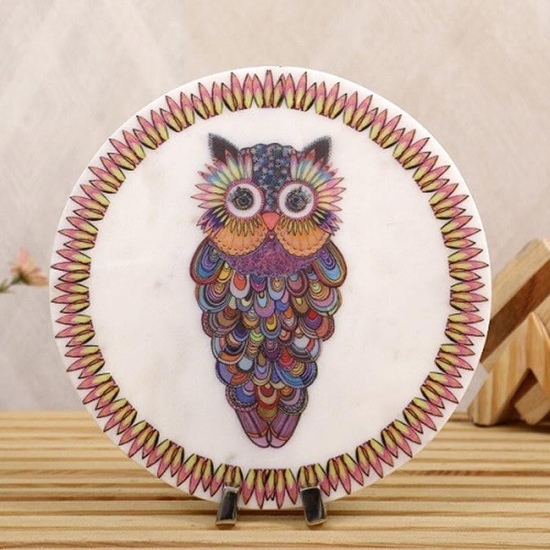 Buy Owlsome Marble Showpiece Showpiece from Vaaree