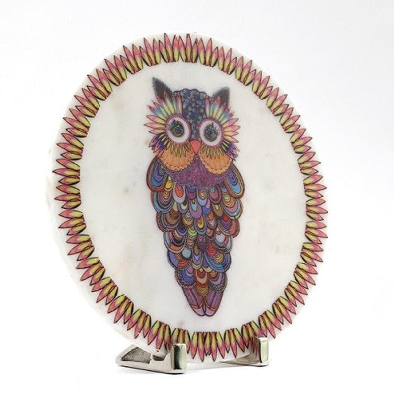 Buy Owlsome Marble Showpiece Showpiece from Vaaree