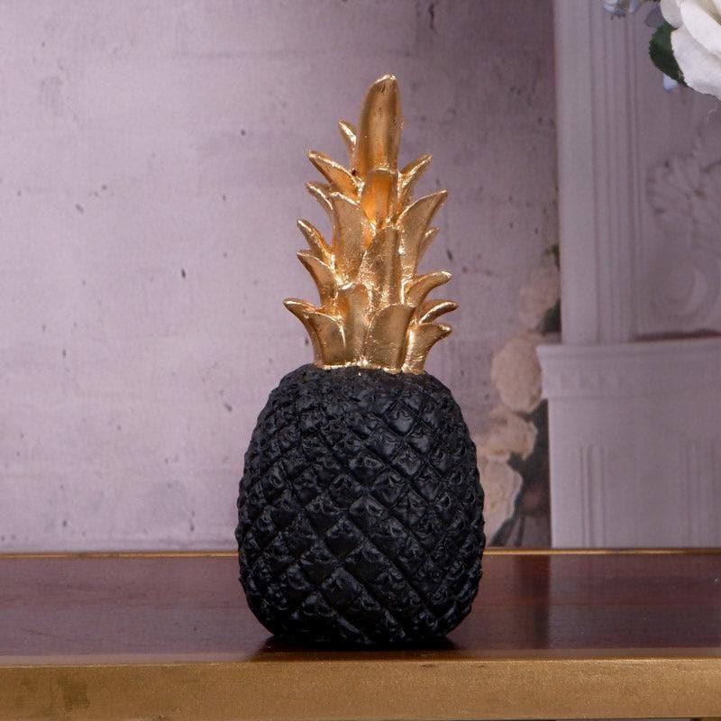 Showpieces - Pineapple Poly Showpiece - Black & Gold