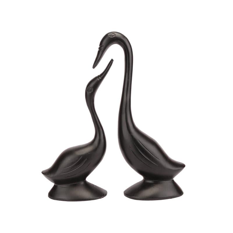 Buy Priva Swan Mate Showpiece (Black) - Set Of Two Showpiece from Vaaree