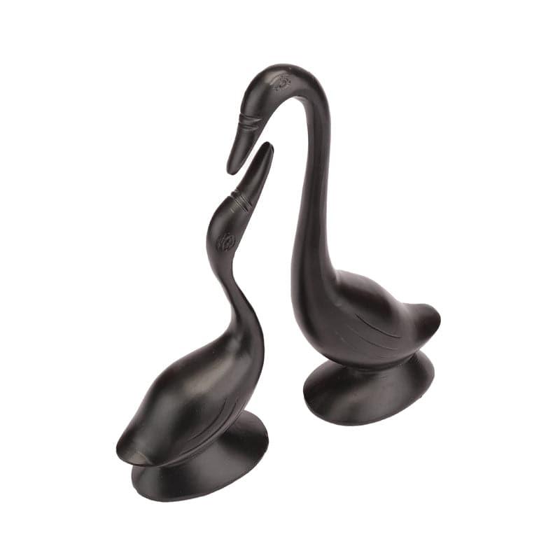 Buy Priva Swan Mate Showpiece (Black) - Set Of Two Showpiece from Vaaree