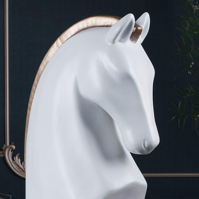 Buy Royal Stallion Showpiece - White Showpieces from Vaaree