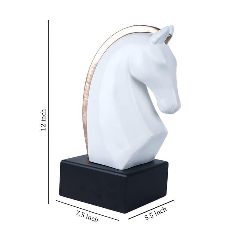 Buy Royal Stallion Showpiece - White Showpieces from Vaaree