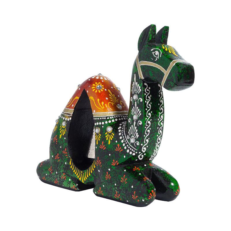 Buy Sand Sailer Handpianted Showpiece - Green Showpieces from Vaaree