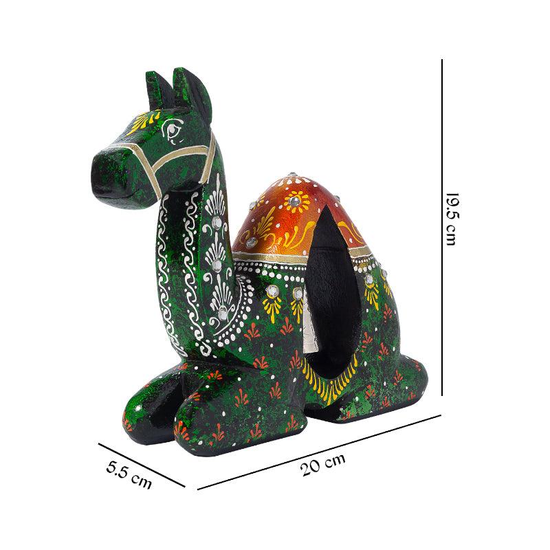 Buy Sand Sailer Handpianted Showpiece - Green Showpieces from Vaaree