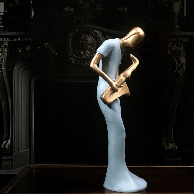 Buy Saxophone Symphony Showpiece - Blue Showpieces from Vaaree