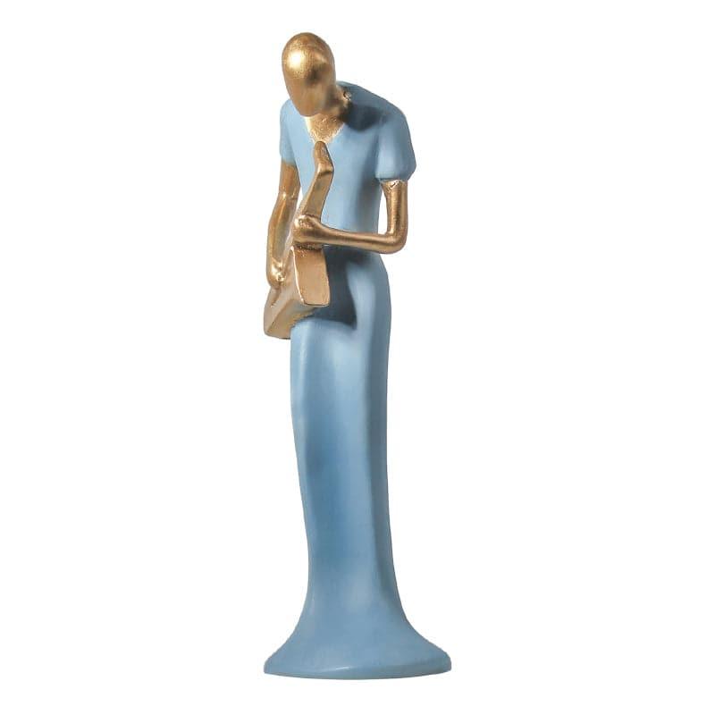 Buy Saxophone Symphony Showpiece - Blue Showpieces from Vaaree