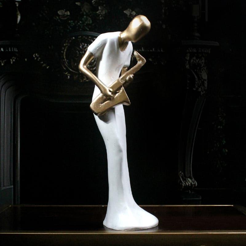 Buy Saxophone Symphony Showpiece - White Showpieces from Vaaree