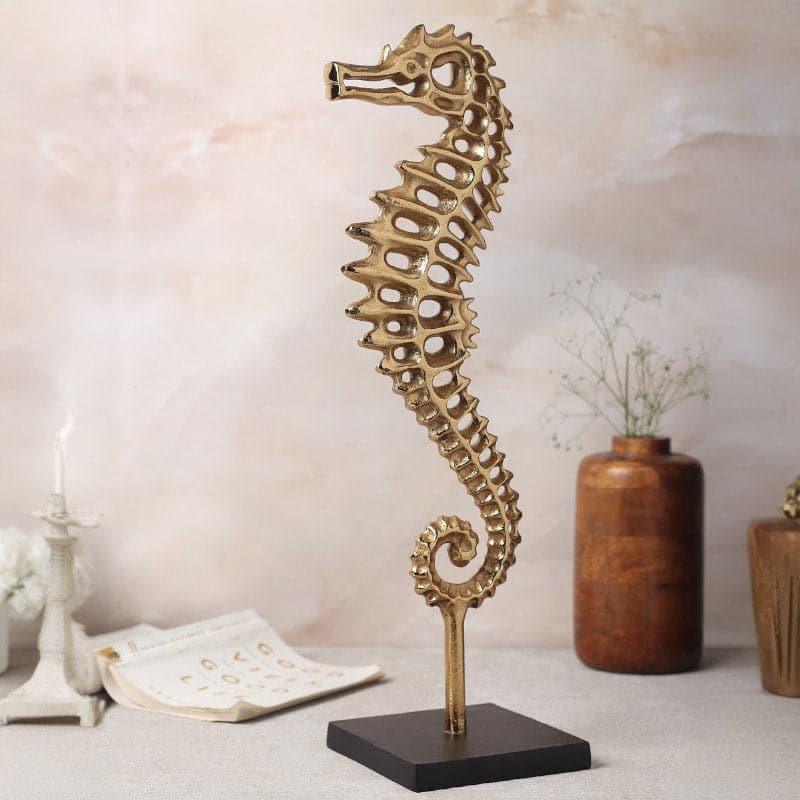 Buy Seahorse Shine Showpiece - Gold Showpieces from Vaaree