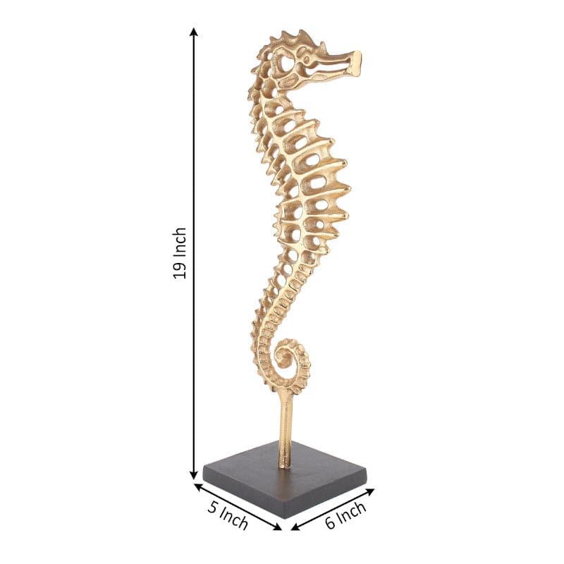 Buy Seahorse Shine Showpiece - Gold Showpieces from Vaaree