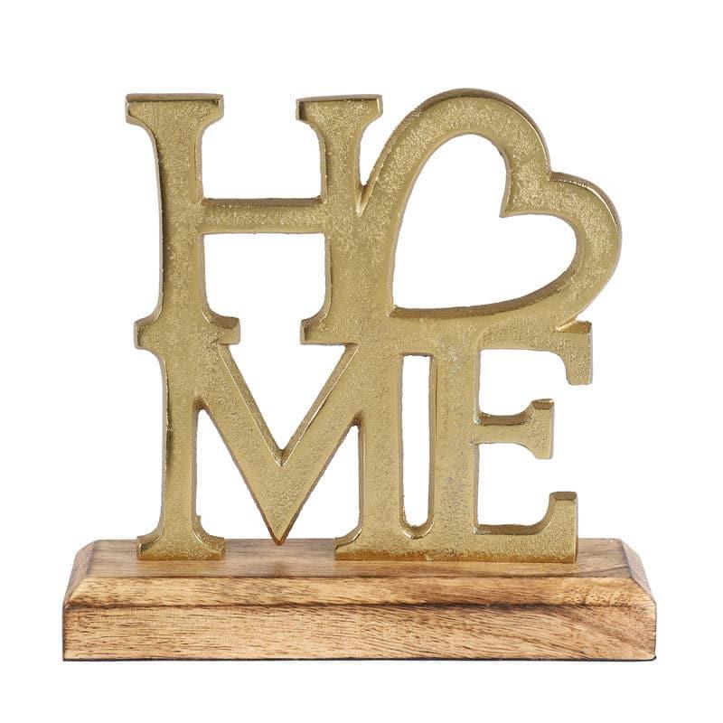 Buy Serene Home Typography Showpiece - Gold Showpieces from Vaaree